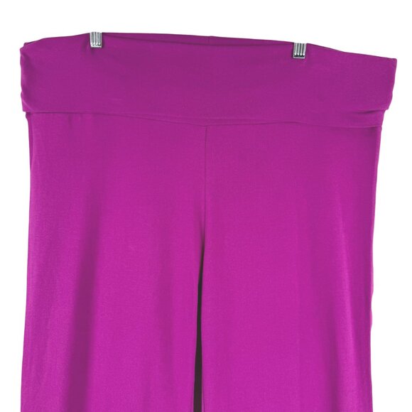 Skims Cotton Blend Jersey Foldover Pants 4X Lollipop Magenta NWT PT-2545 - Picture 6 of 11